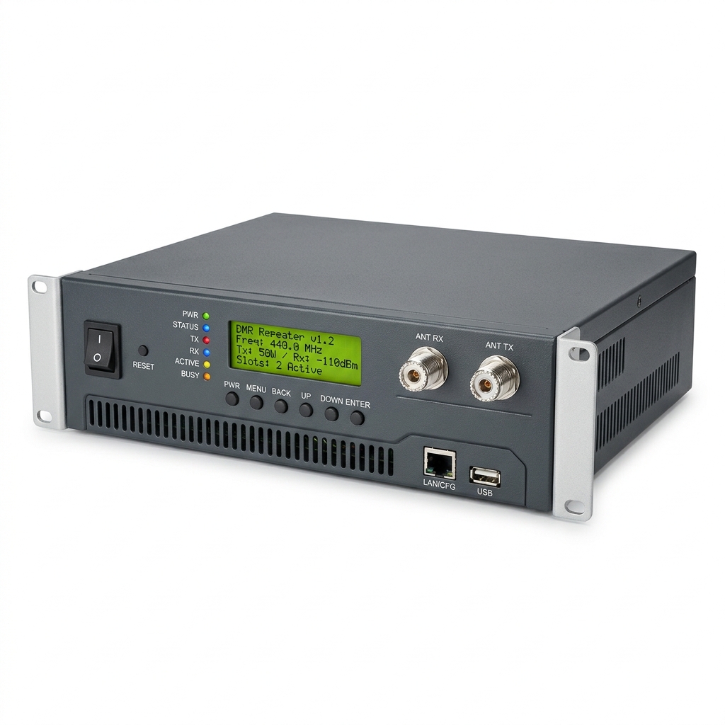 Rack-mounted DMR repeater